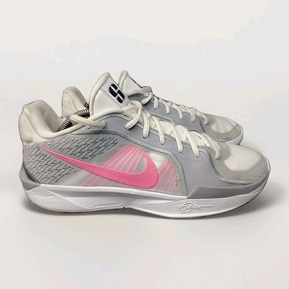 Nike Sabrina 1 Exclamation Basketball Shoes Womens 10 Grey Pink FQ2174-100